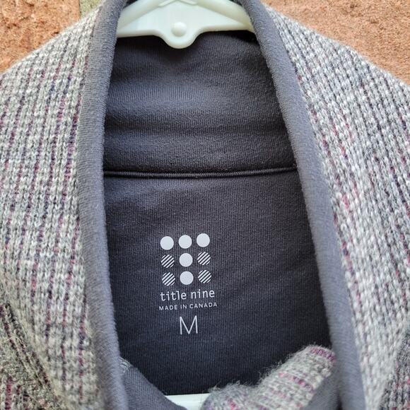 Title Nine Gray Swacket Wool Blend Sweater Jacket Medium - Picture 4 of 9